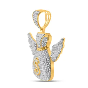 1 1/2CTW-DIA P1P2 MONEY BAG PENDANT