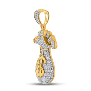 1 1/4CTW-DIA P1P2 MONEY BAG MENS CHARM