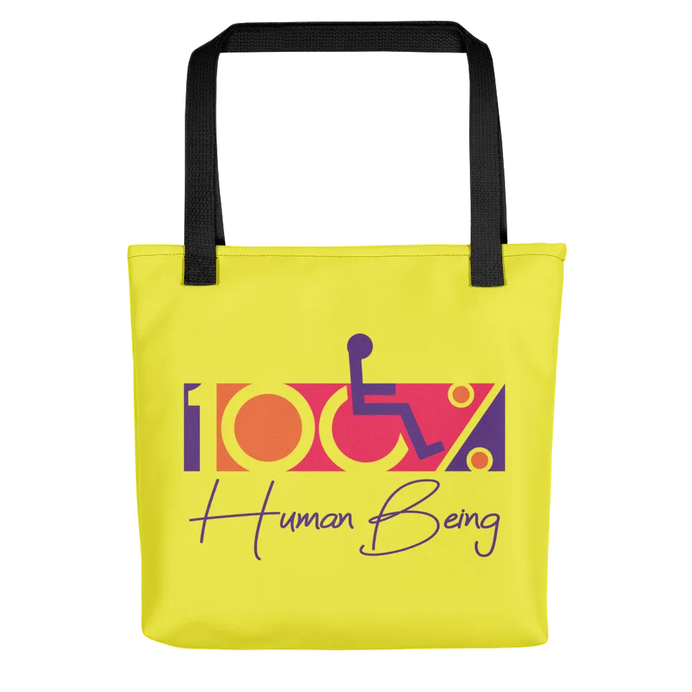 100% Human Being (Yellow Tote Bag)