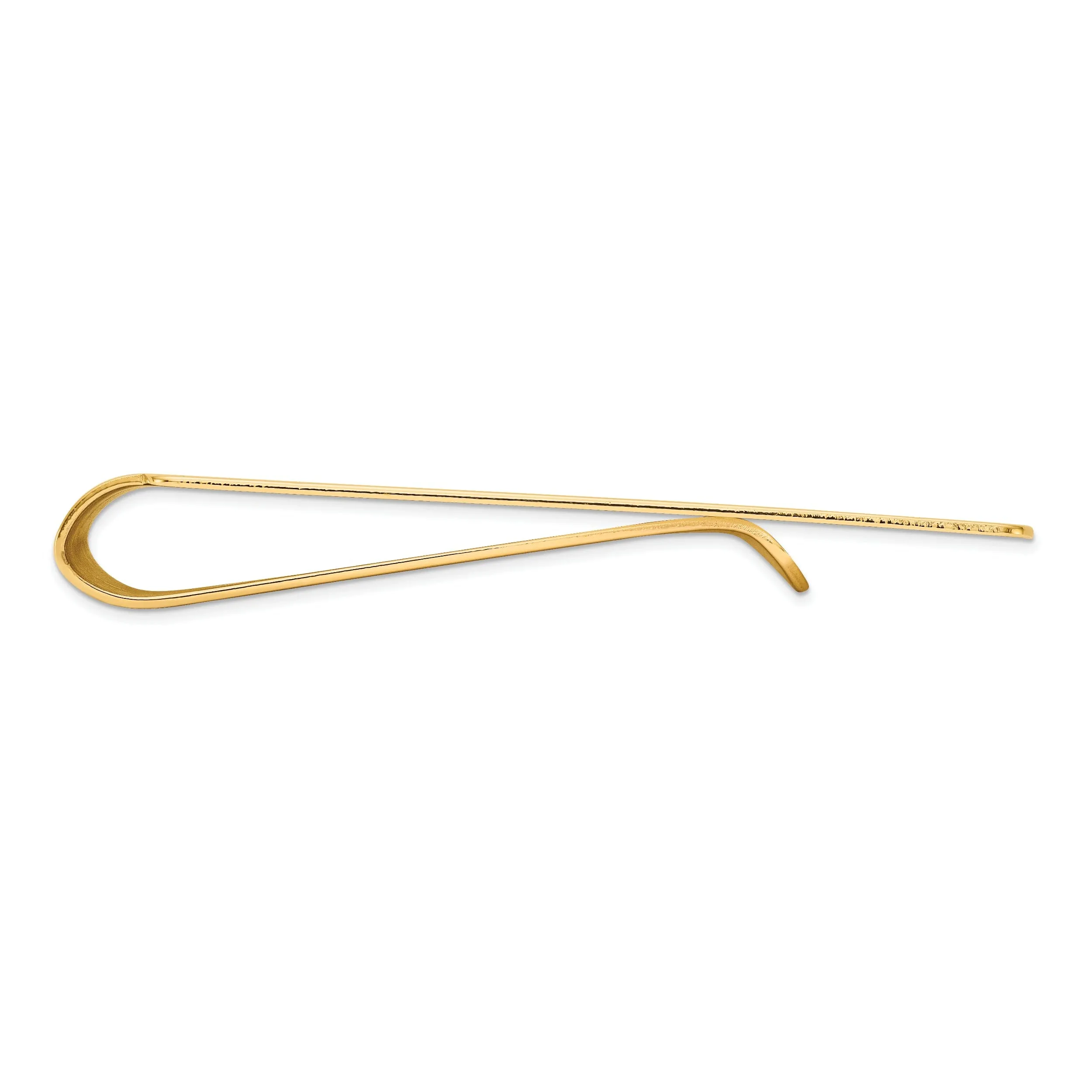 14k Yellow Gold Solid Line Design Money Clip