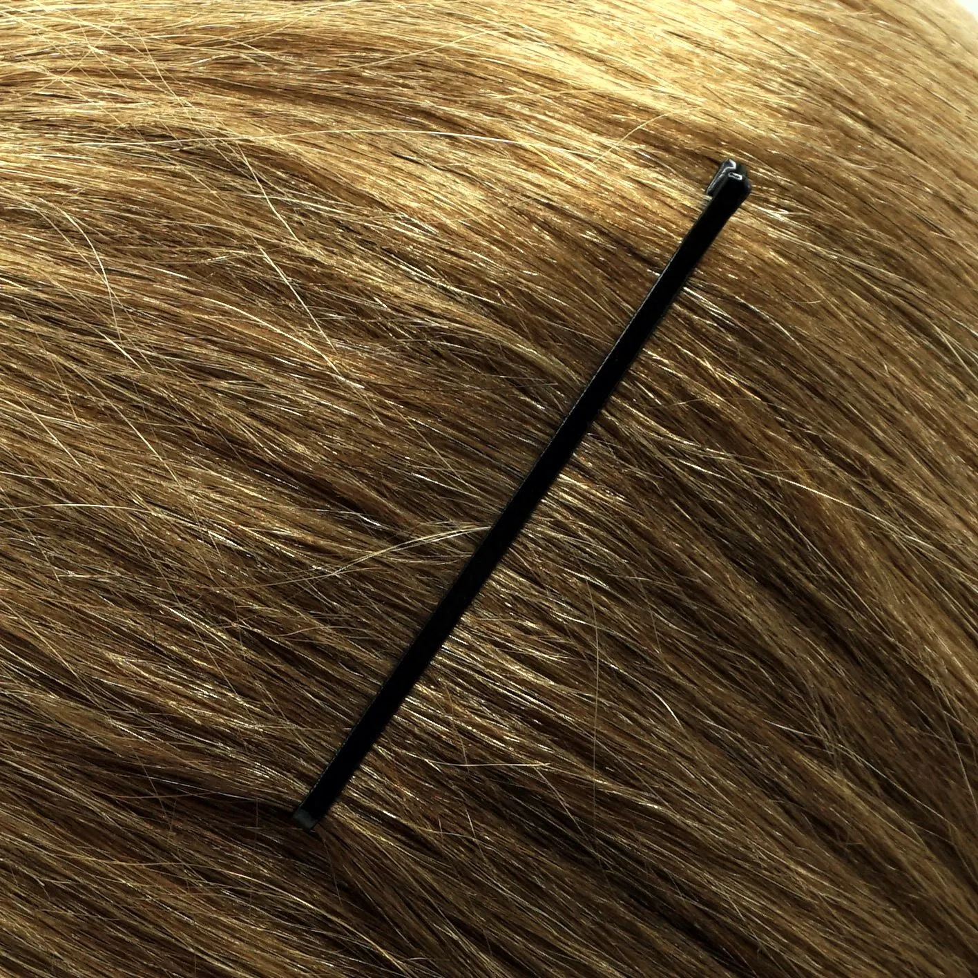 180, Black, 2.8in (7.0cm), Italian Made Flat Bobby Pins, Recloseable Stay Clean and Organized Container