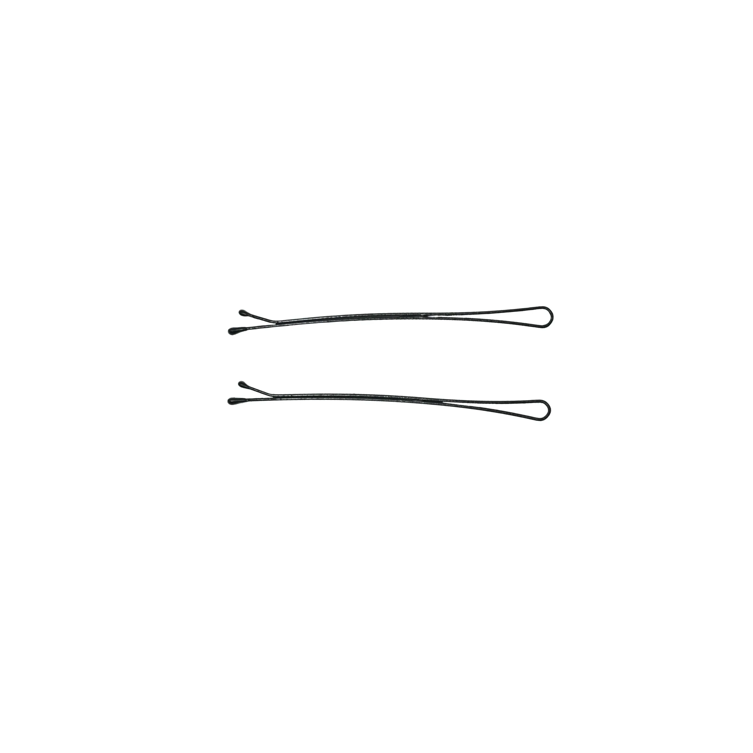 180, Black, 2.8in (7.0cm), Italian Made Flat Bobby Pins, Recloseable Stay Clean and Organized Container