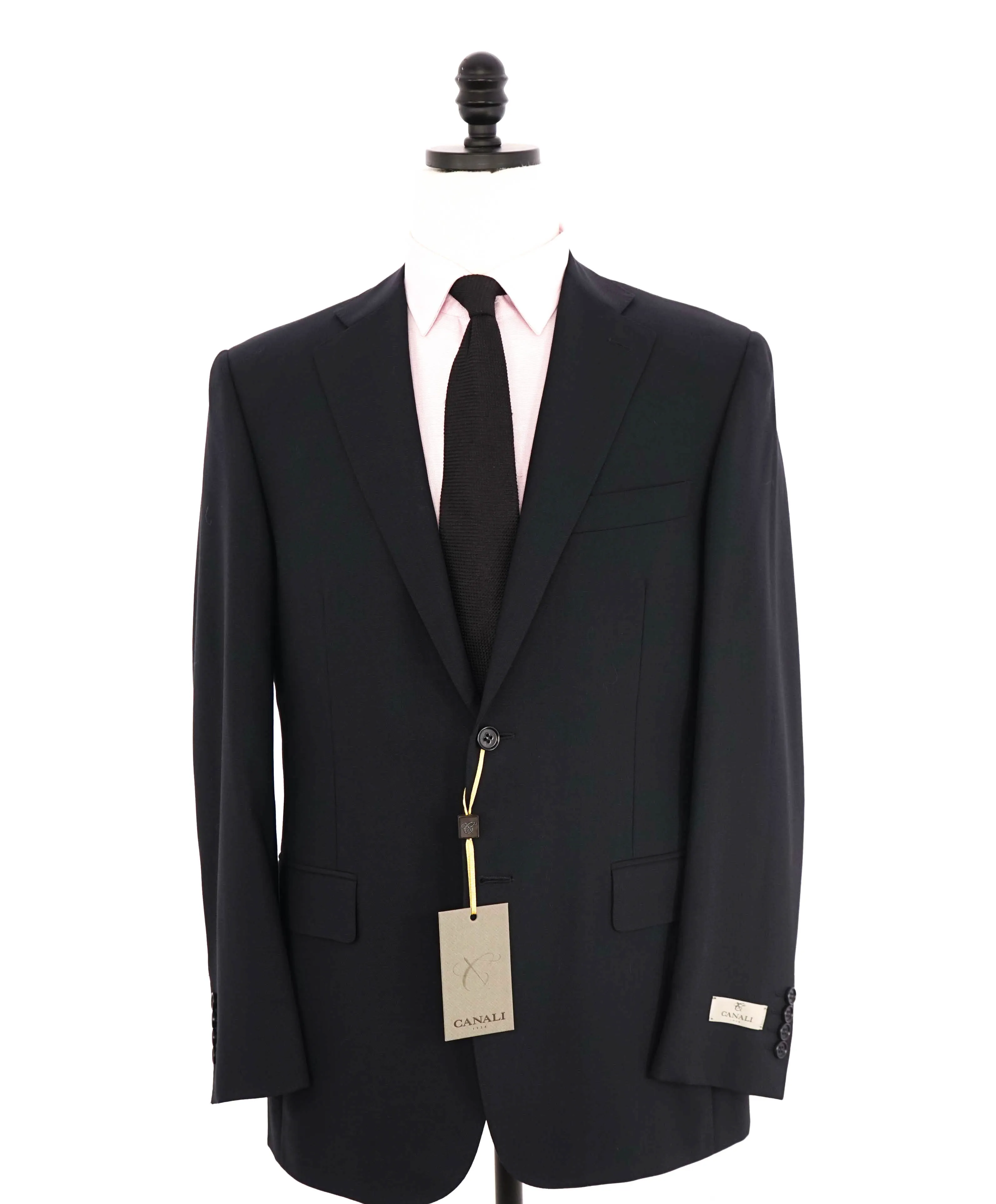 $1,895 CANALI - "TRAVEL WATER RESISTANT" Navy Royal Weave Wool Blazer - 38R