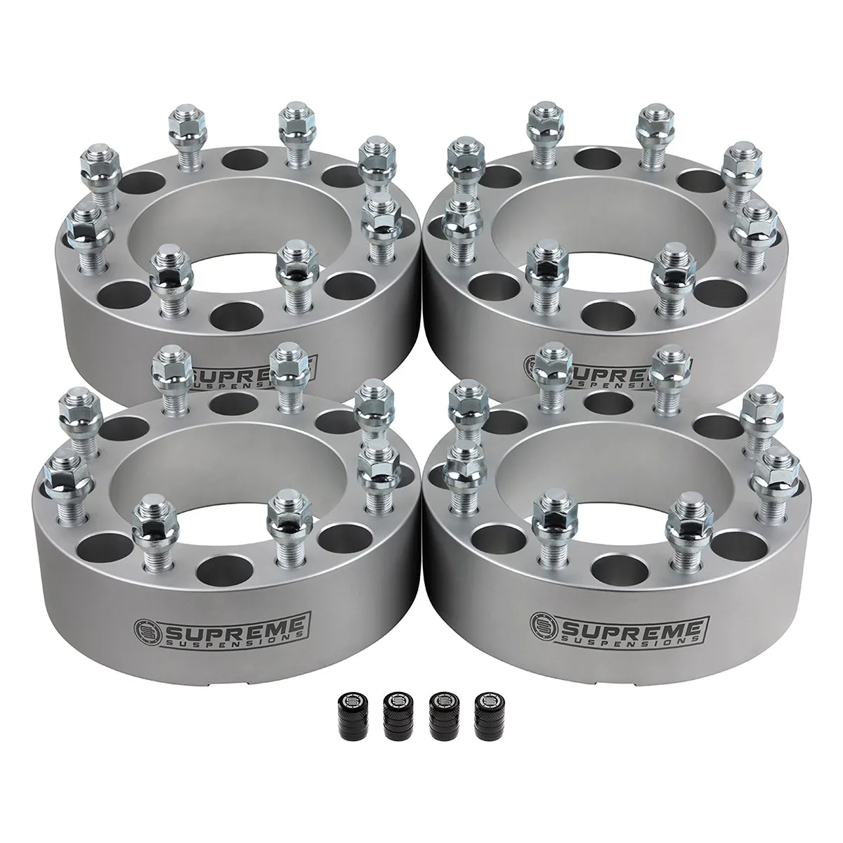 2005-2020 Ford F-250 F-350 Wheel Spacer Adapters   FREE Tire Valve Caps 4x2 4x4
