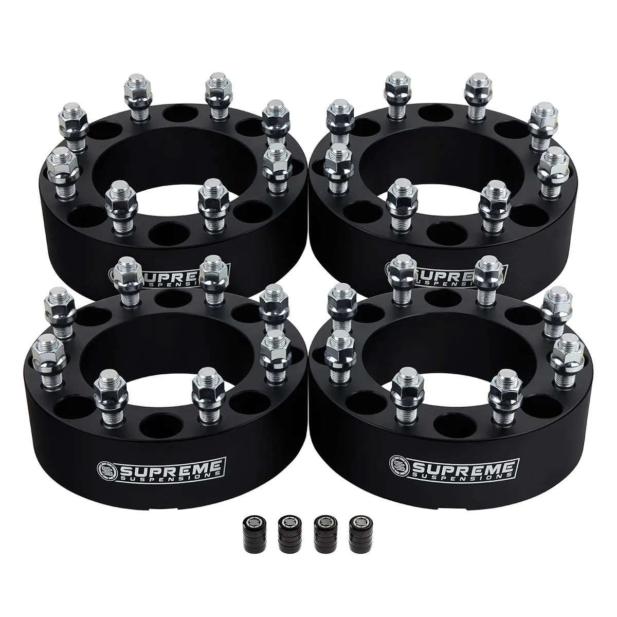 2005-2020 Ford F-250 F-350 Wheel Spacer Adapters   FREE Tire Valve Caps 4x2 4x4