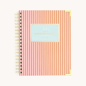 2025 Weekly Simplified Planner - Cabana Pinstripe