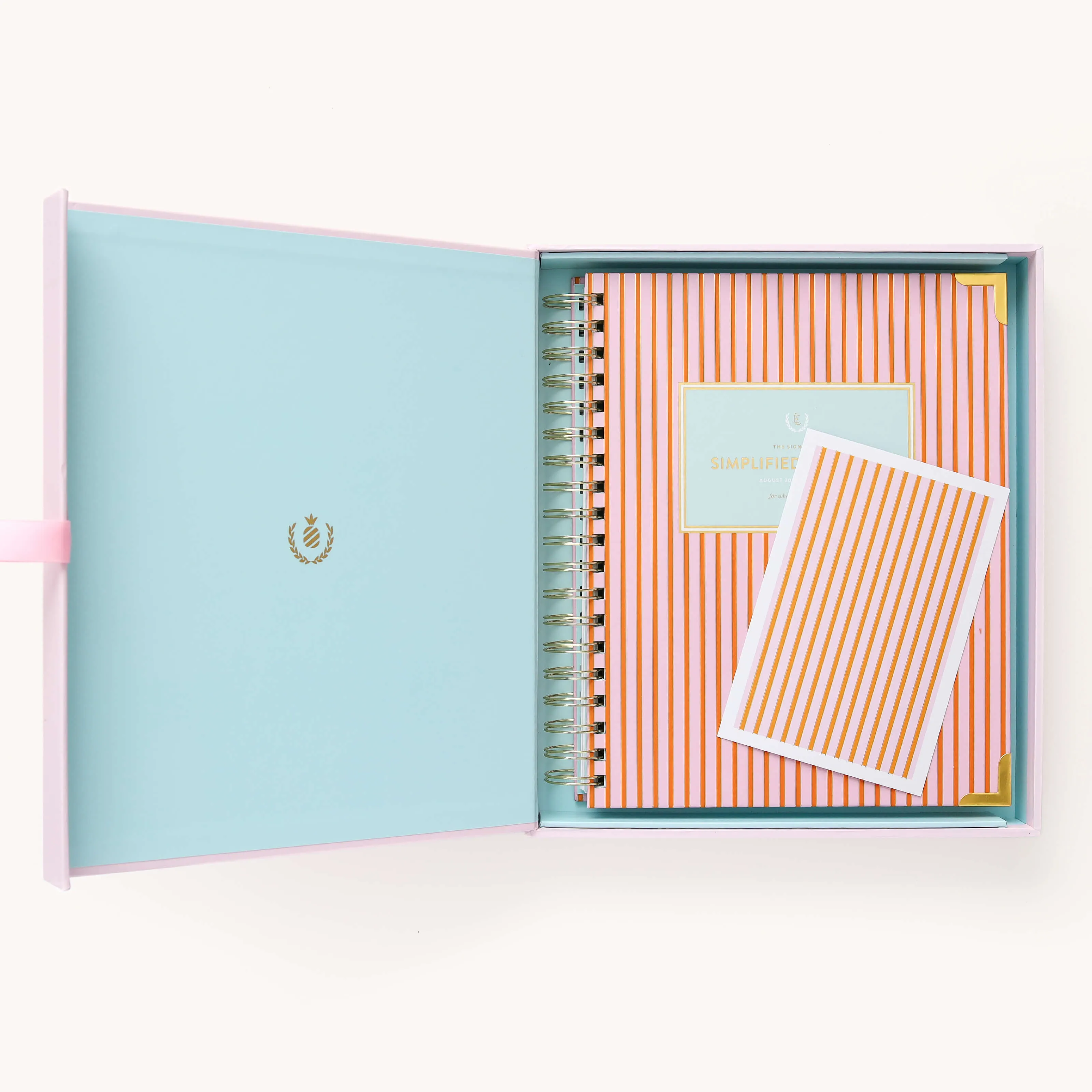 2025 Weekly Simplified Planner - Cabana Pinstripe