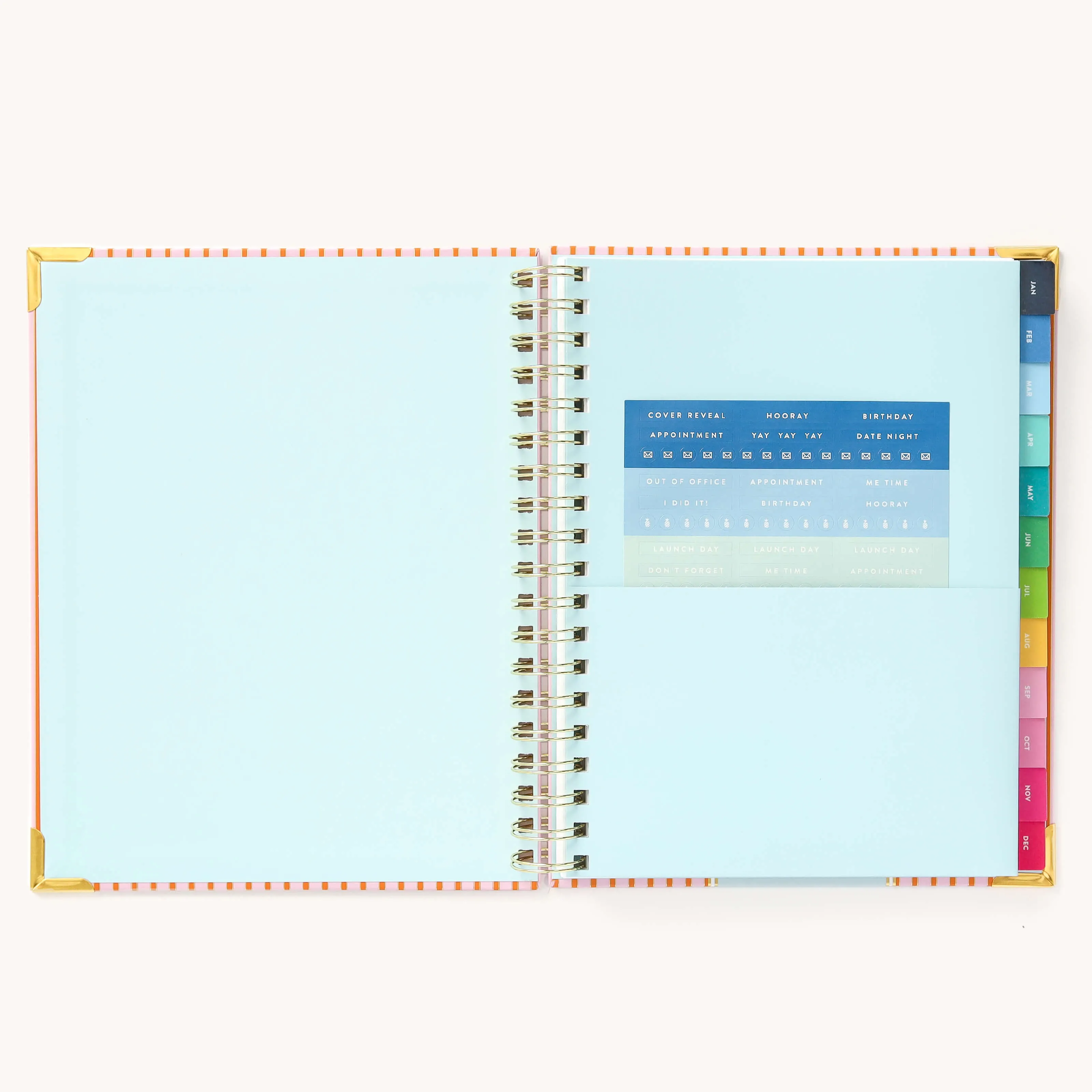 2025 Weekly Simplified Planner - Cabana Pinstripe