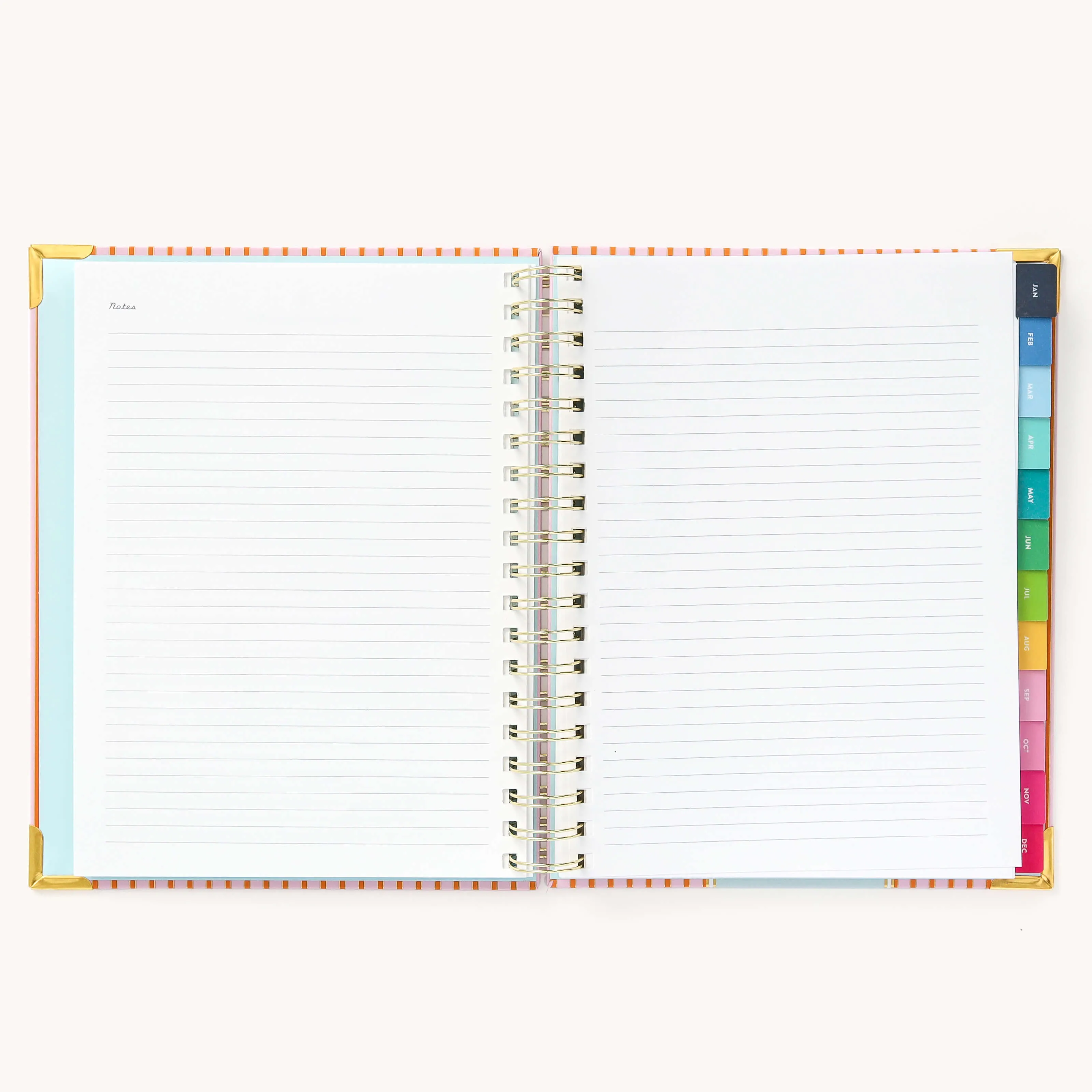 2025 Weekly Simplified Planner - Cabana Pinstripe