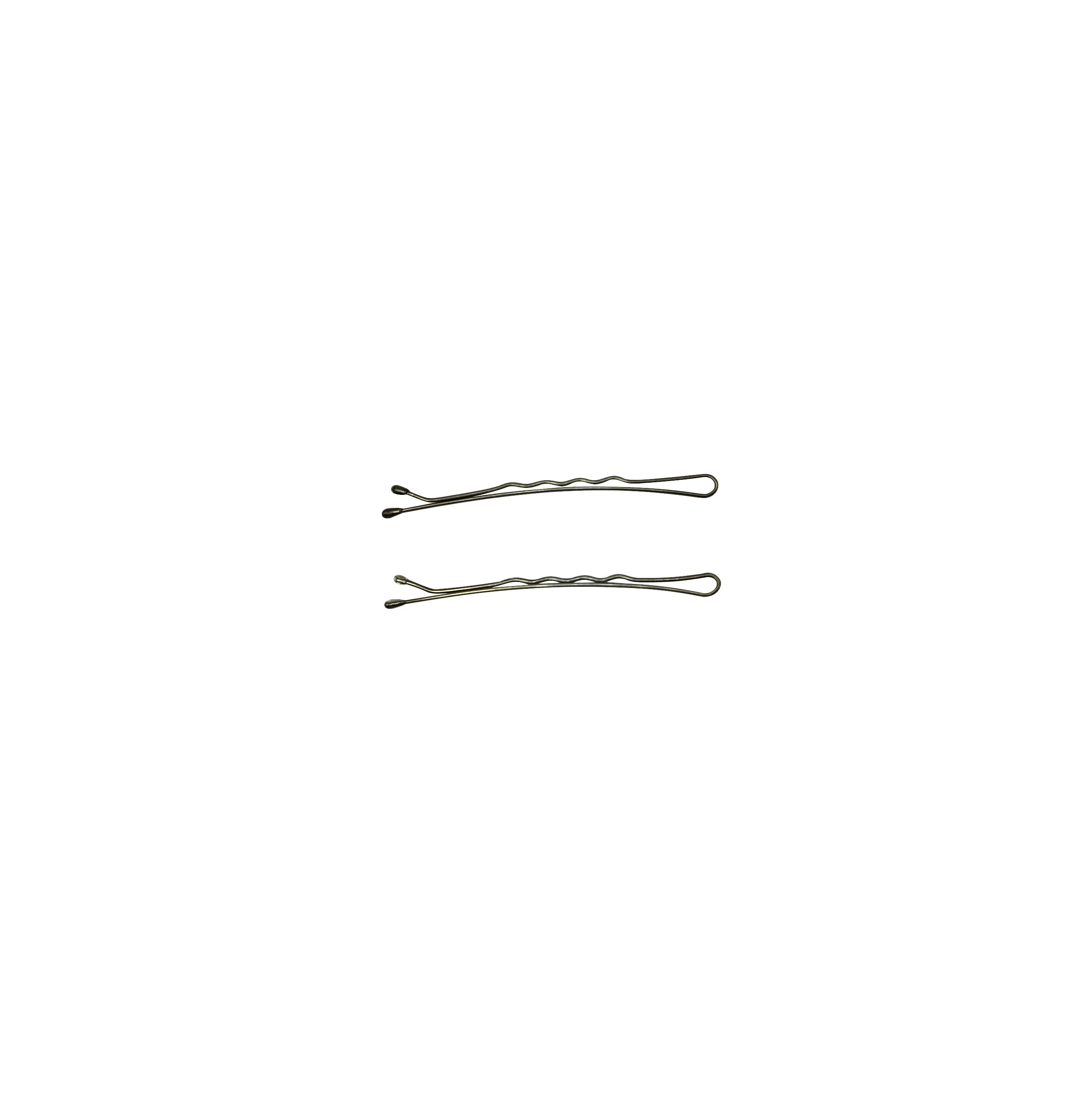 280, Brown, 2.4in (6.0cm), Italian Made Bobby Pins, Recloseable Stay Clean and Organized Container