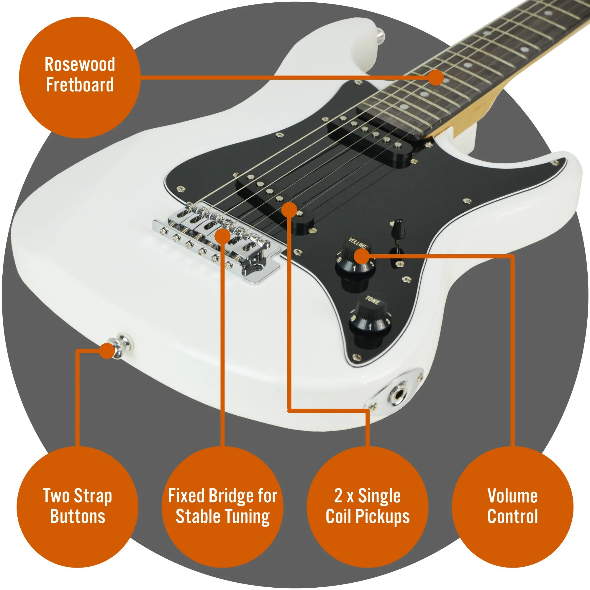 3rd Avenue 3/4 Size Electric Guitar