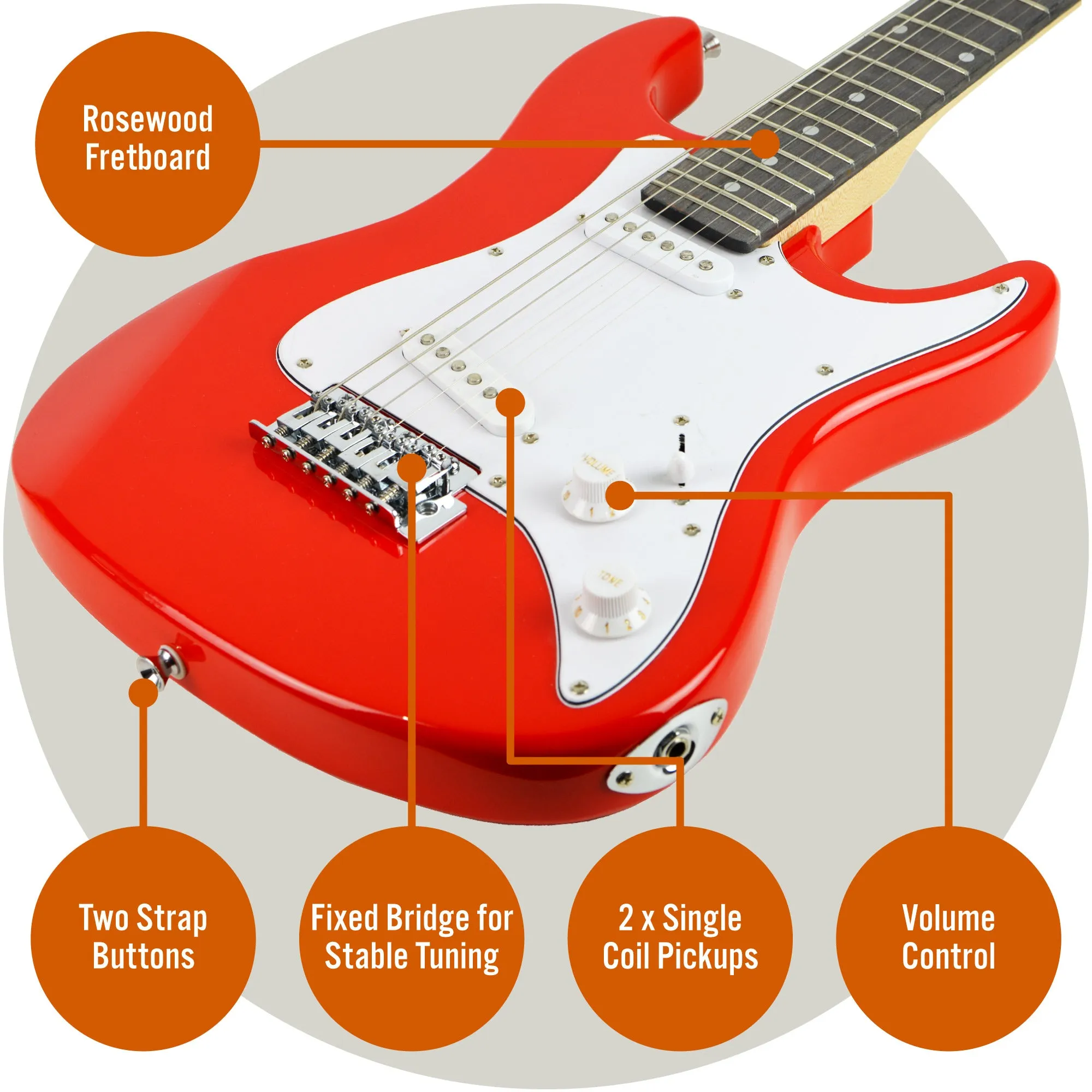 3rd Avenue 3/4 Size Electric Guitar
