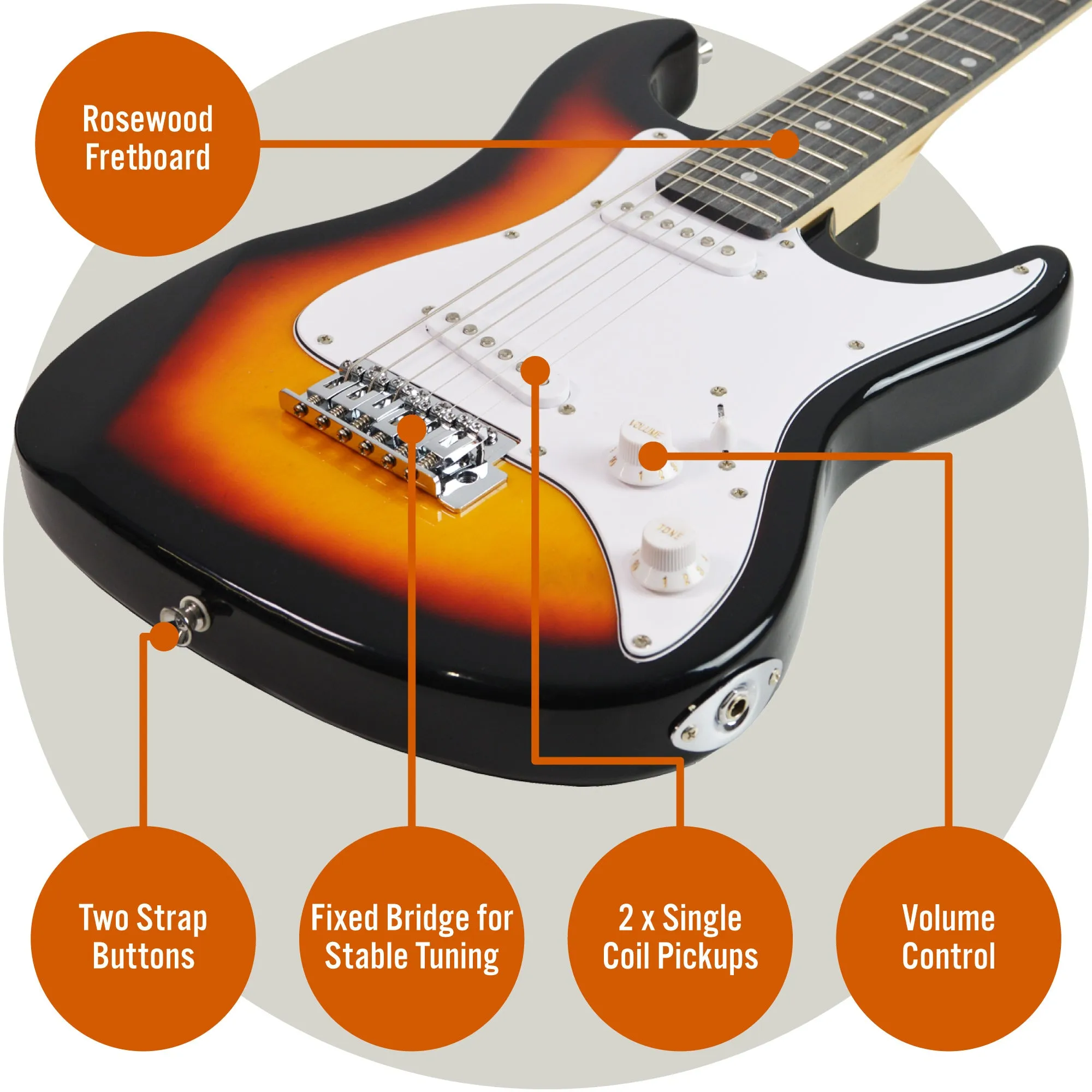 3rd Avenue 3/4 Size Electric Guitar