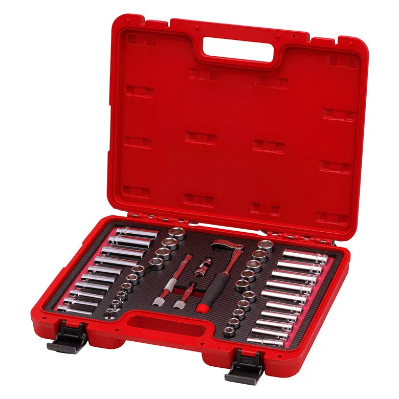 44-PC. Deluxe Socket Set 3/8” Drive