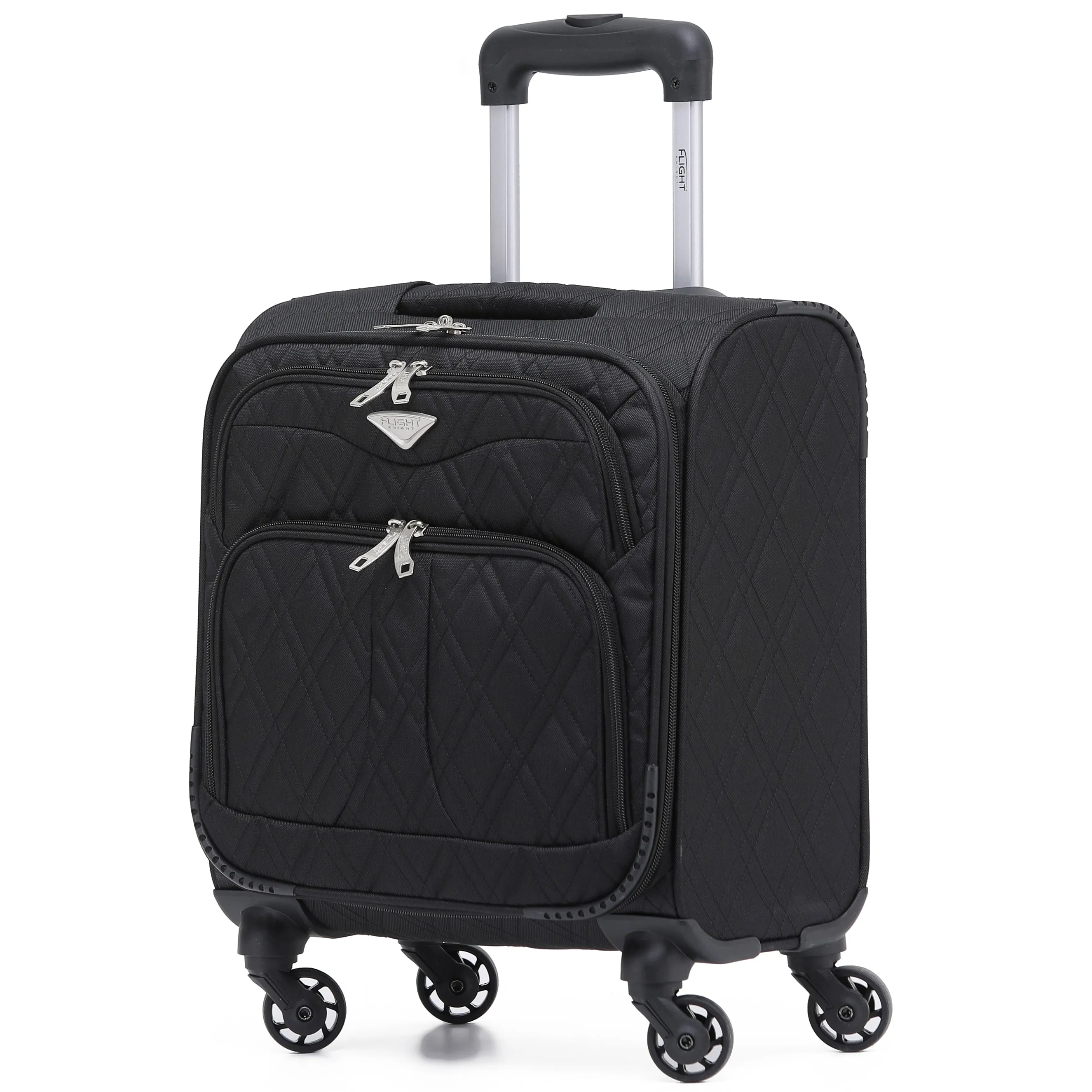 45x36x20cm Lightweight 4 Wheel 800D Soft Case Quilted Suitcase Cabin Carry On Hand Luggage Approved for easyJet Maximium Size Free Carry On