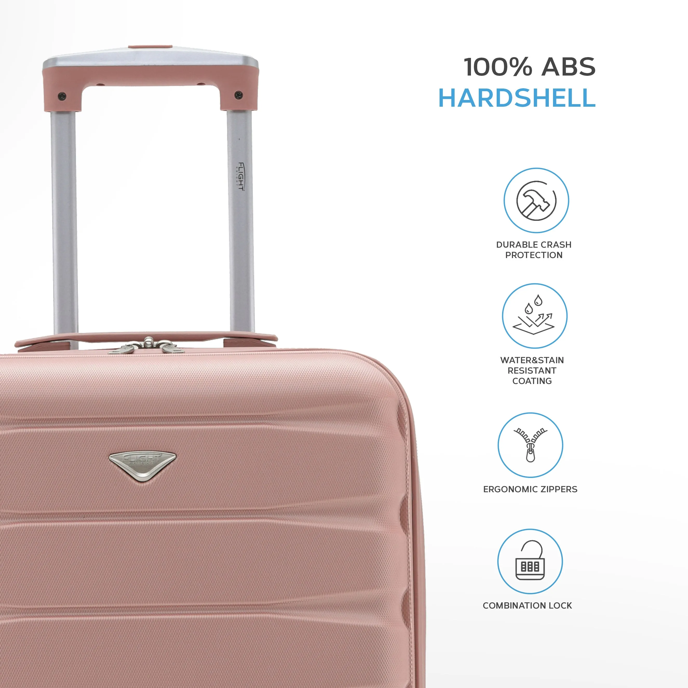 55x40x20cm Maximum Size Ryanair Priority Lightweight 4 Wheel Hard Case Suitcase