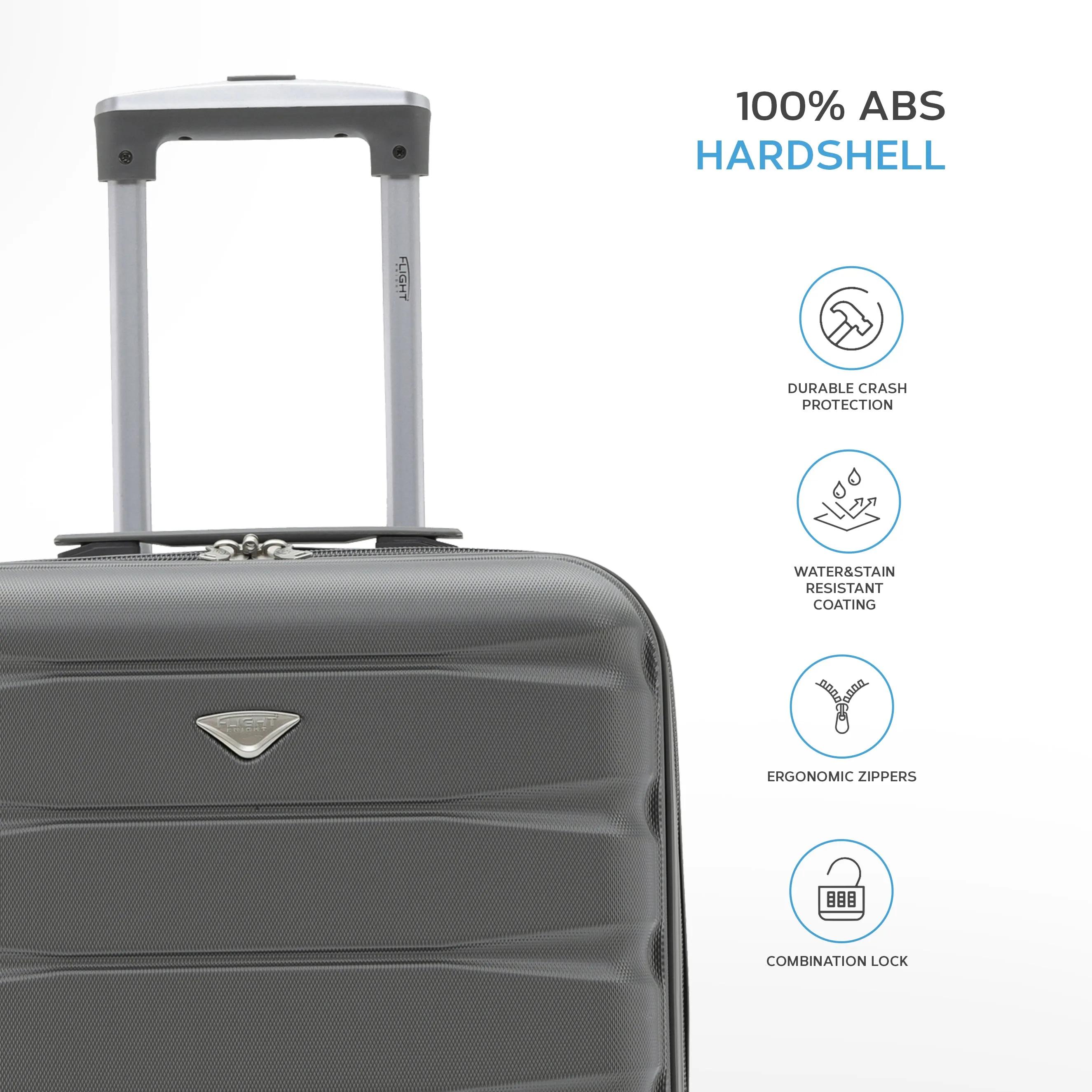 55x40x20cm Maximum Size Ryanair Priority Lightweight 4 Wheel Hard Case Suitcase