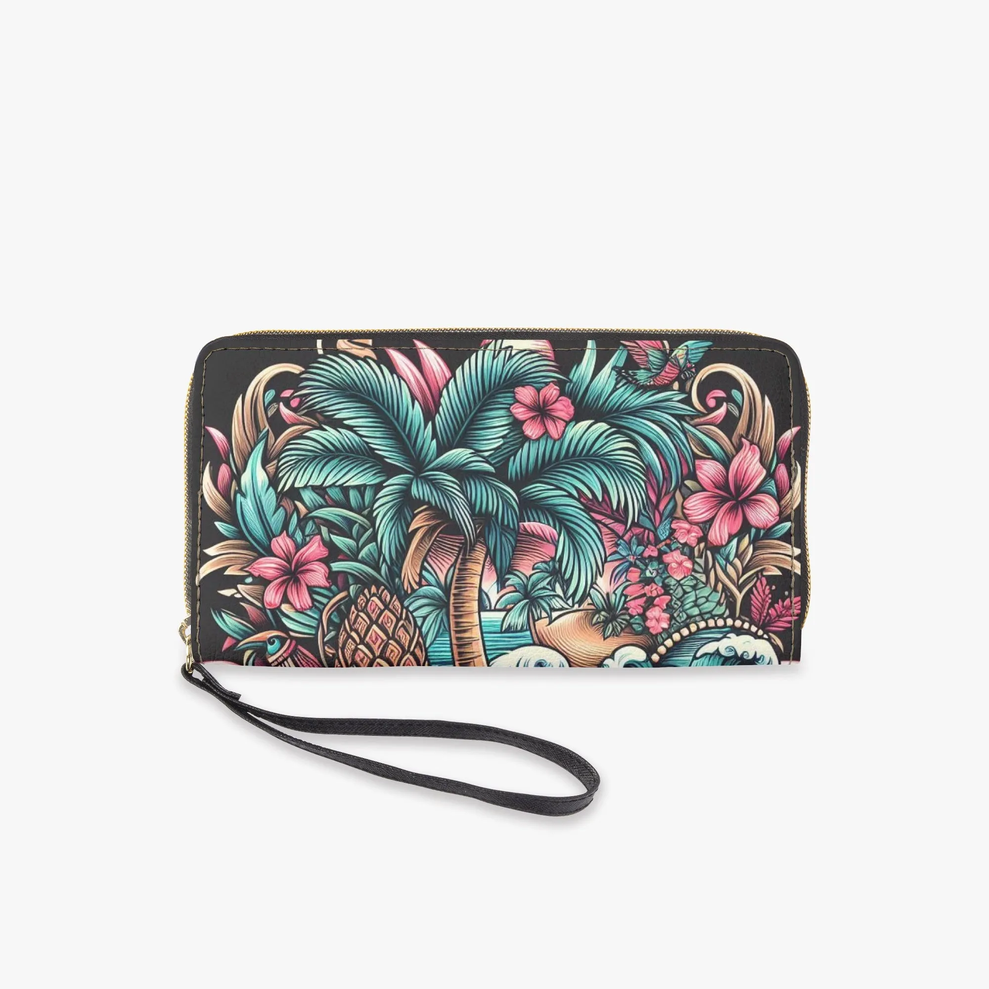 584. PU Leather Wristlet Clutch Wallet