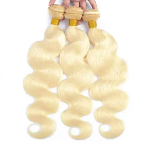 613 Blonde Bundles Body Wave Straight Human Hair