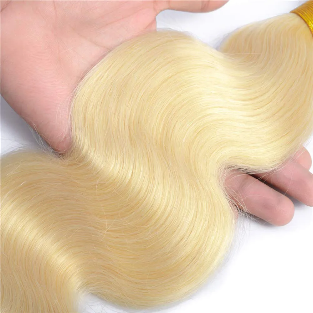 613 Blonde Bundles Body Wave Straight Human Hair