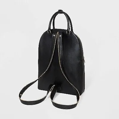 A New Day Black- Dome Zip Top Commuter Backpack