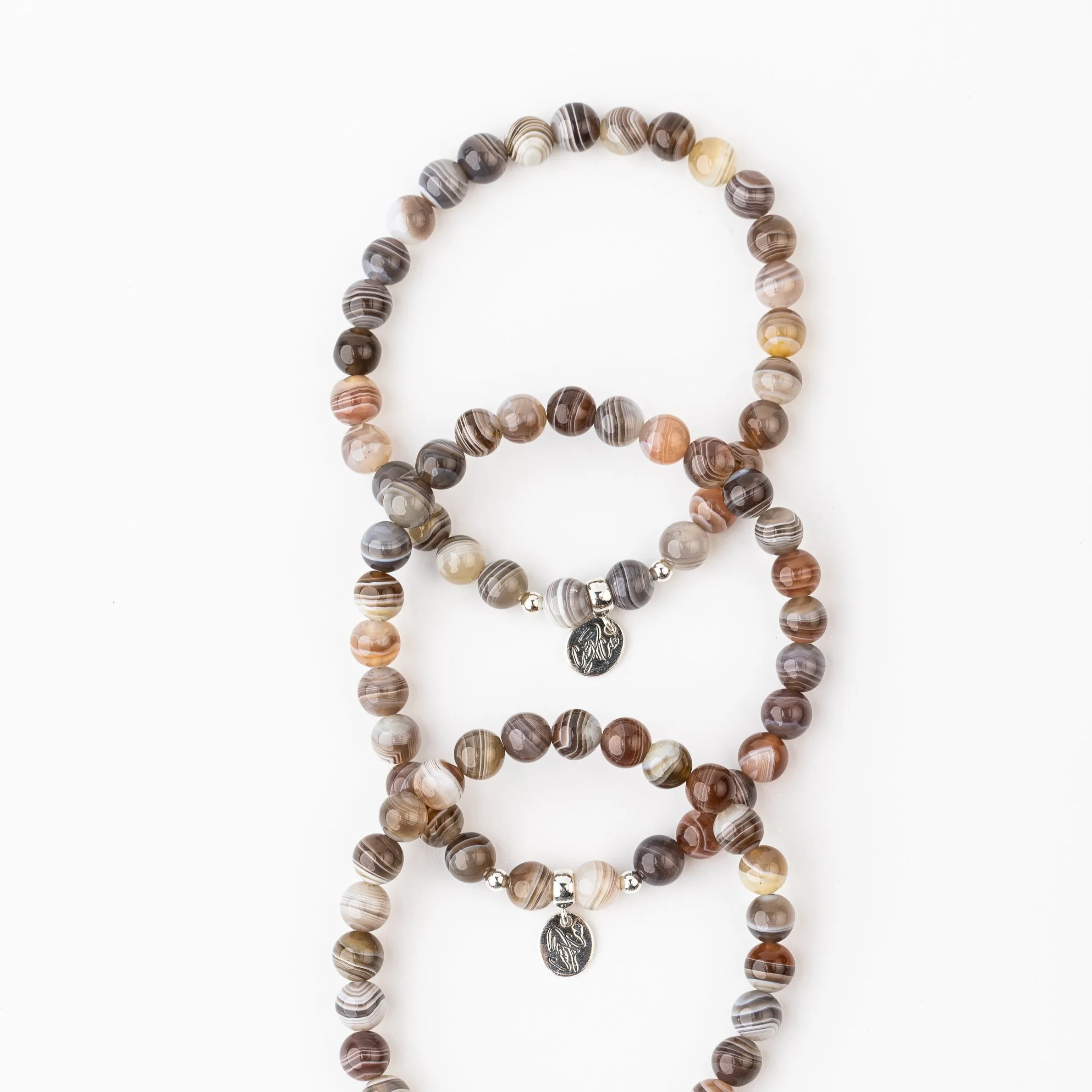 Acceptance Botswana Agate Signature Stretch Bracelet