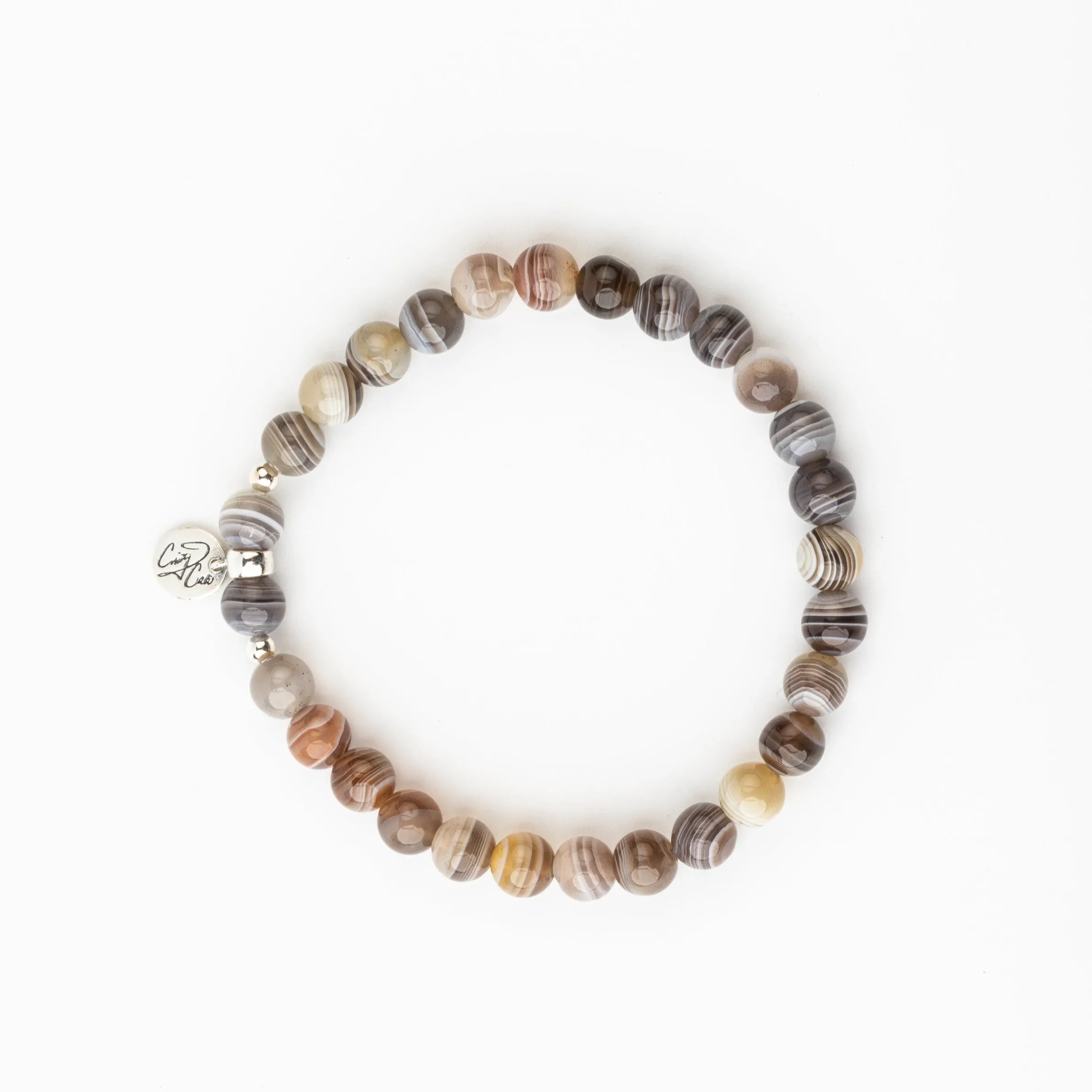 Acceptance Botswana Agate Signature Stretch Bracelet