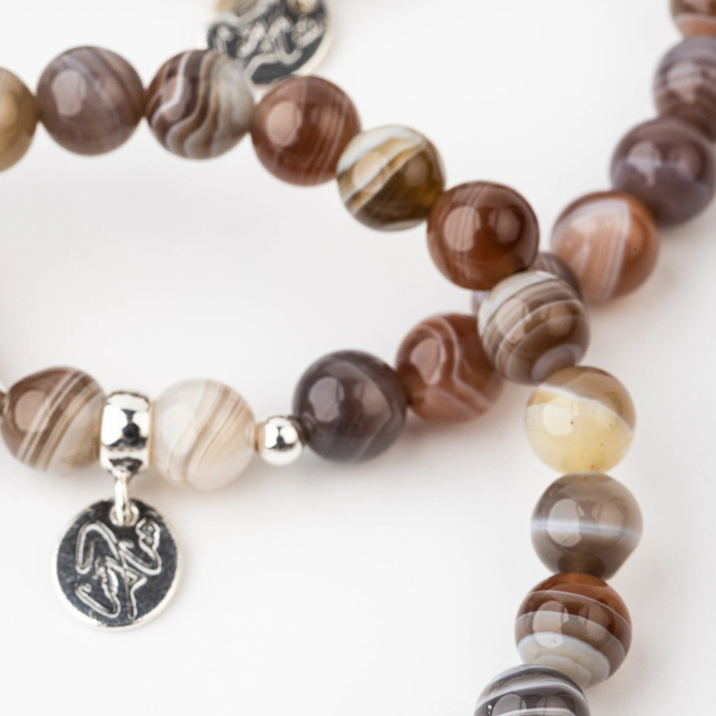 Acceptance Botswana Agate Signature Stretch Bracelet