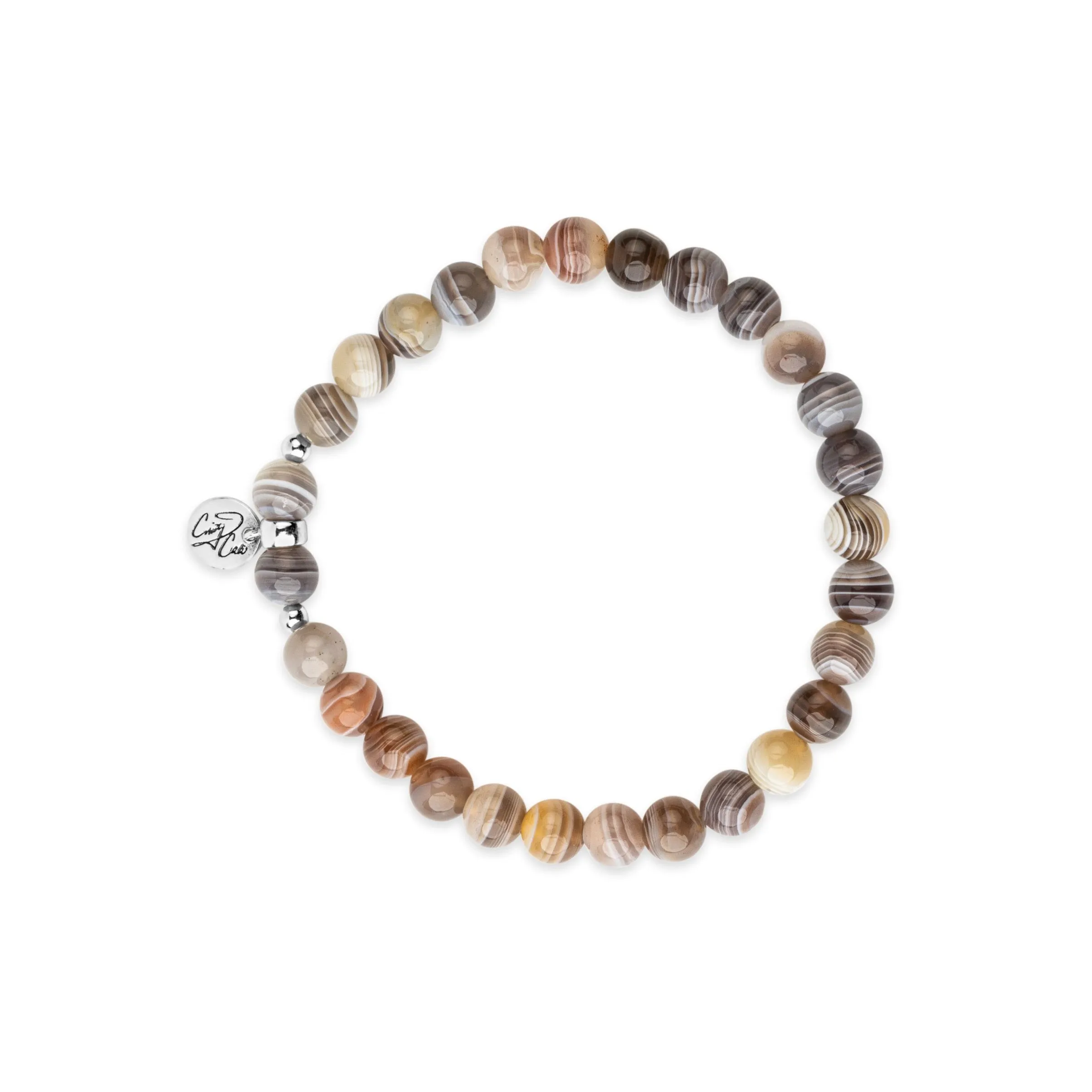 Acceptance Botswana Agate Signature Stretch Bracelet