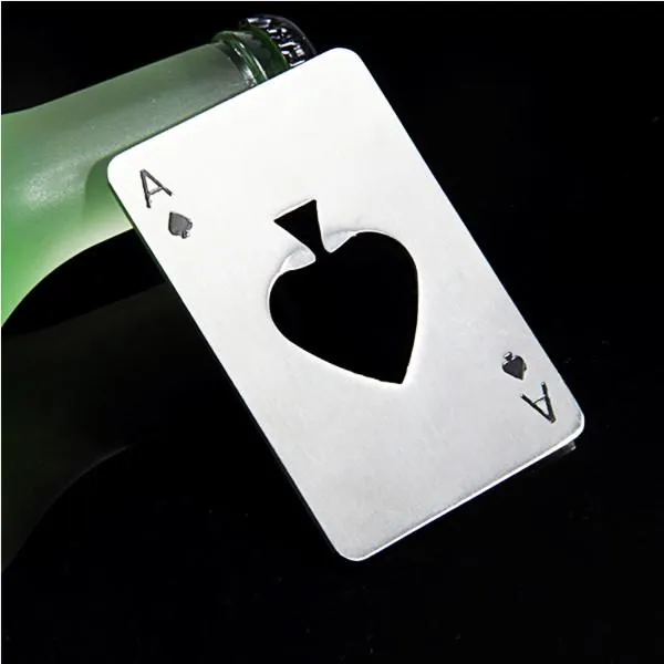 Ace Of Spades Stainless Steel Bottle Opener