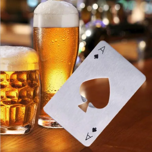 Ace Of Spades Stainless Steel Bottle Opener