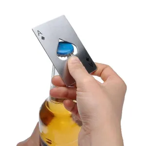 Ace Of Spades Stainless Steel Bottle Opener