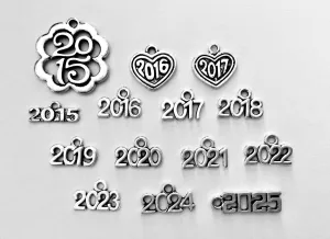 Add A Year Charm to an Adjustable Bracelet in shop Jules Obsession 2016 2017 2018 2019 2020 2021 2022 2023 2024 2025