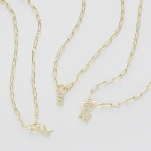 adored heart inital necklace
