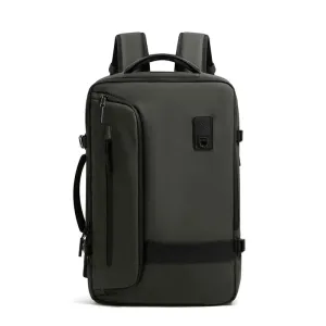 ANYPACK Backpack Army Green Oxford Airbag Waterproof Large Capacity Expandable Anti Theft Bag