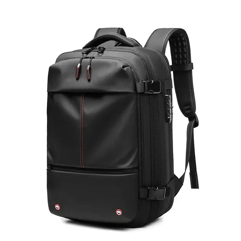 ANYPACK Backpack Black Waterproof With Password Large Capacity Expandable Compression Bag