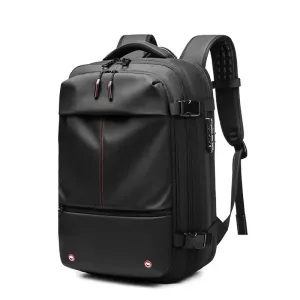 ANYPACK Backpack Black Waterproof With Password Large Capacity Expandable Compression Bag