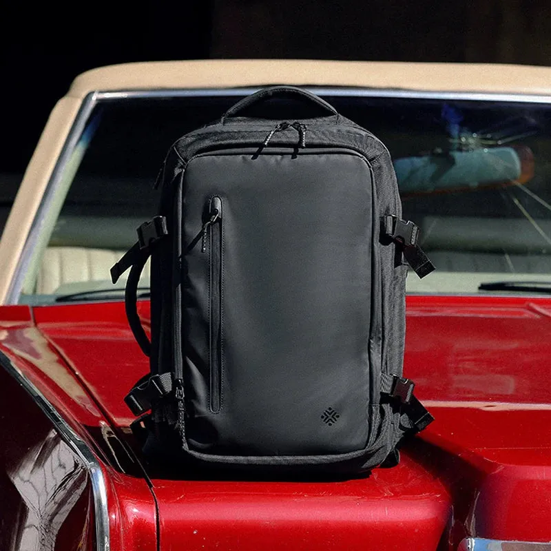 ANYPACK Backpack Black With Laptop Compartment Expandable Large Capacity Bag Women Men