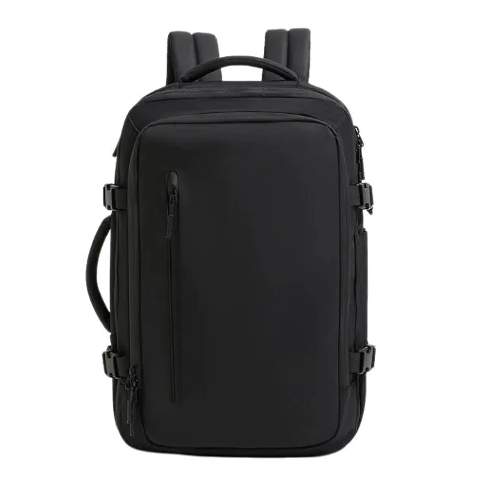 ANYPACK Backpack Black With Laptop Compartment Expandable Large Capacity Bag Women Men