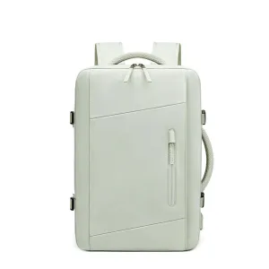 ANYPACK  Backpack Light Green Waterproof With USB Charging Port Expandable Multi Compartment Anti Theft Travel Bag