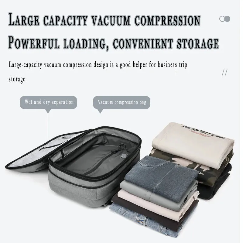 ANYPACK Backpack Light Grey Waterproof Expandable Compression Airback Bag