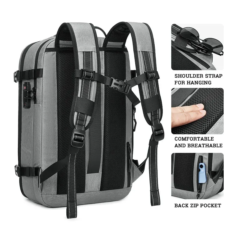 ANYPACK Backpack Light Grey Waterproof Expandable Compression Airback Bag