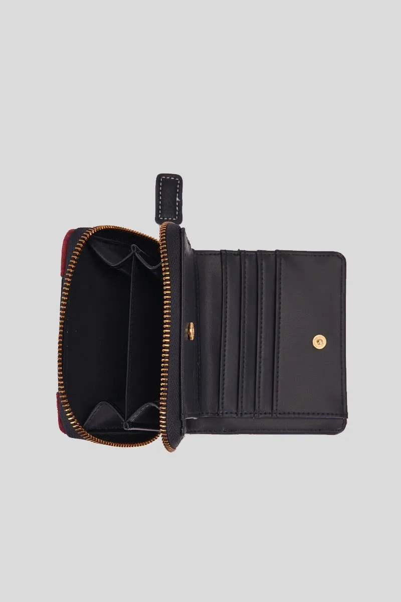 Arabesque Small Wallet Synt. Tumbled - Multi Black
