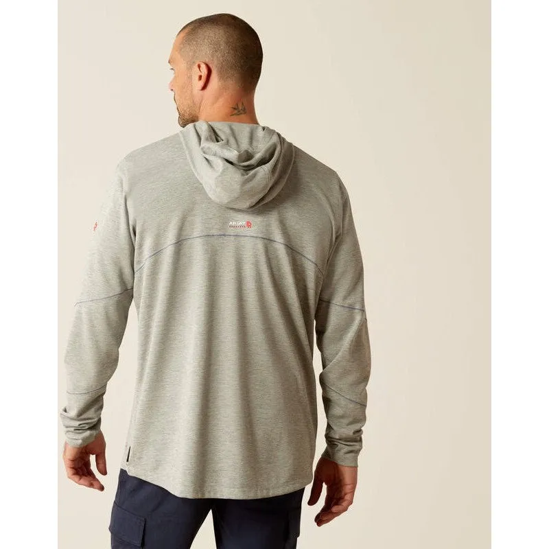 Ariat Men's Flame Resistant Primo Flame Resistant Hooded T-Shirt Grey - 10052109