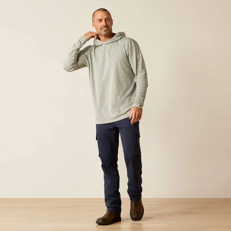 Ariat Men's Flame Resistant Primo Flame Resistant Hooded T-Shirt Grey - 10052109