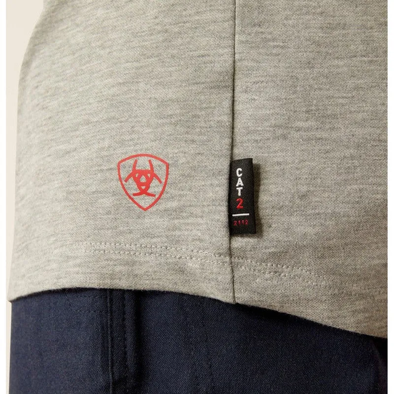 Ariat Men's Flame Resistant Primo Flame Resistant Hooded T-Shirt Grey - 10052109