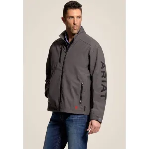 Ariat Men's Flame Resistant Team Logo Softshell Flame Resist Jacket Gray - 10027870
