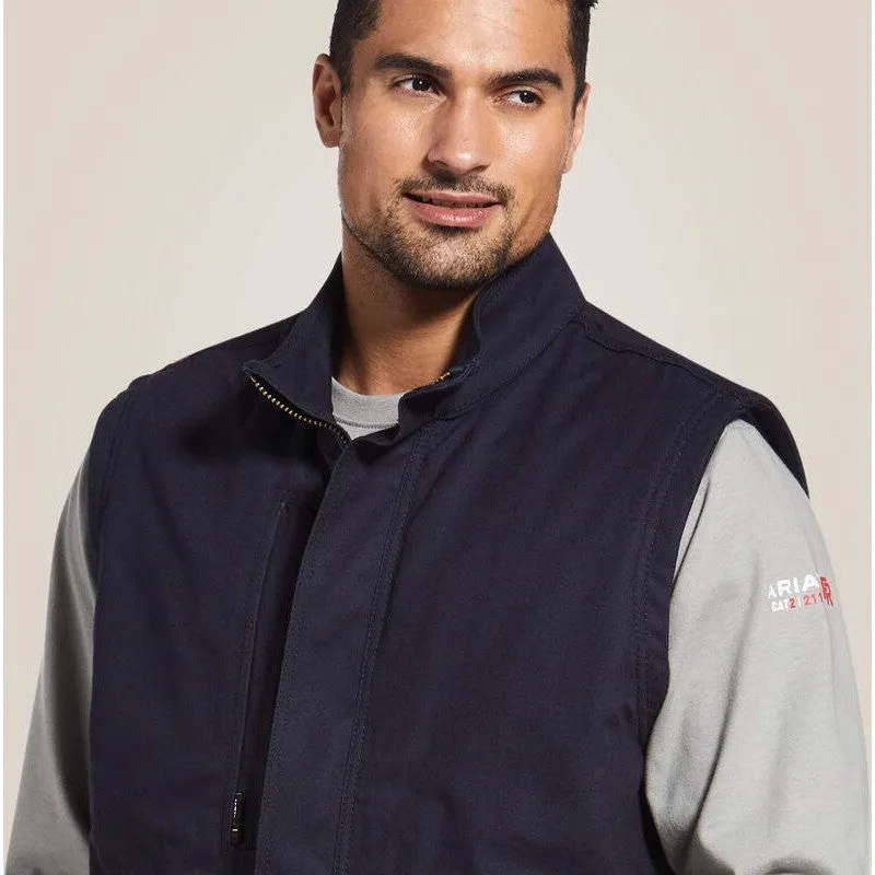 Ariat Men's Flame Resistant Workhorse Water Resist 340G Insulated Vest Navy - 10032957