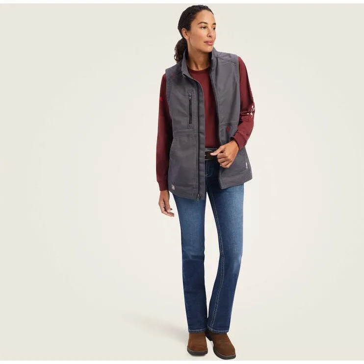 Ariat Women's Flame Resistant DuraLight Cordura Canvas Vest Grey - 10041790
