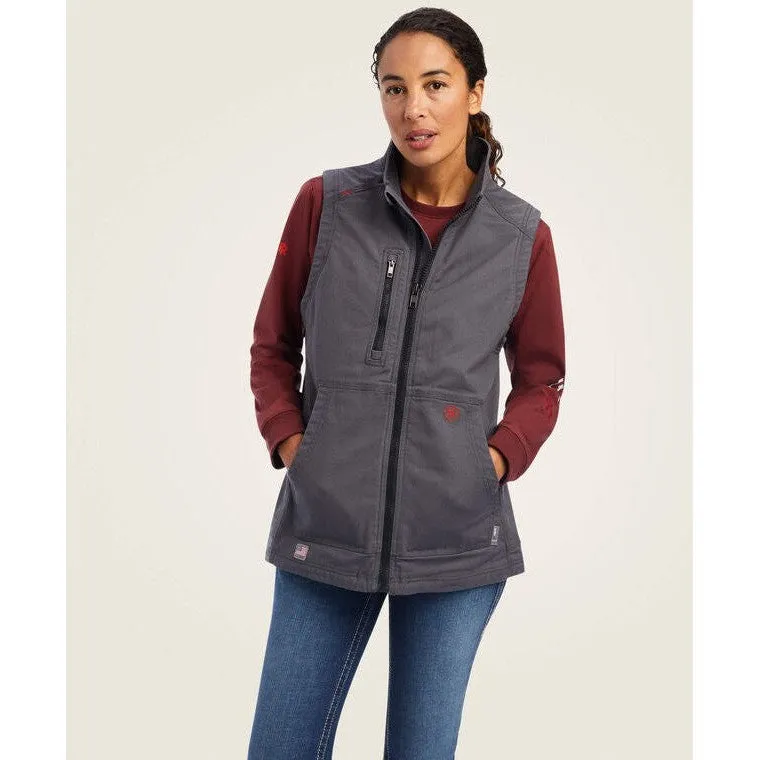 Ariat Women's Flame Resistant DuraLight Cordura Canvas Vest Grey - 10041790